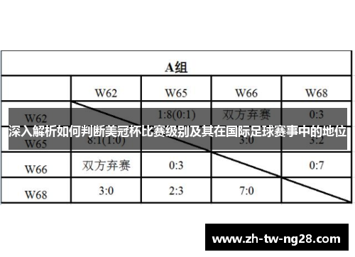 深入解析如何判断美冠杯比赛级别及其在国际足球赛事中的地位
